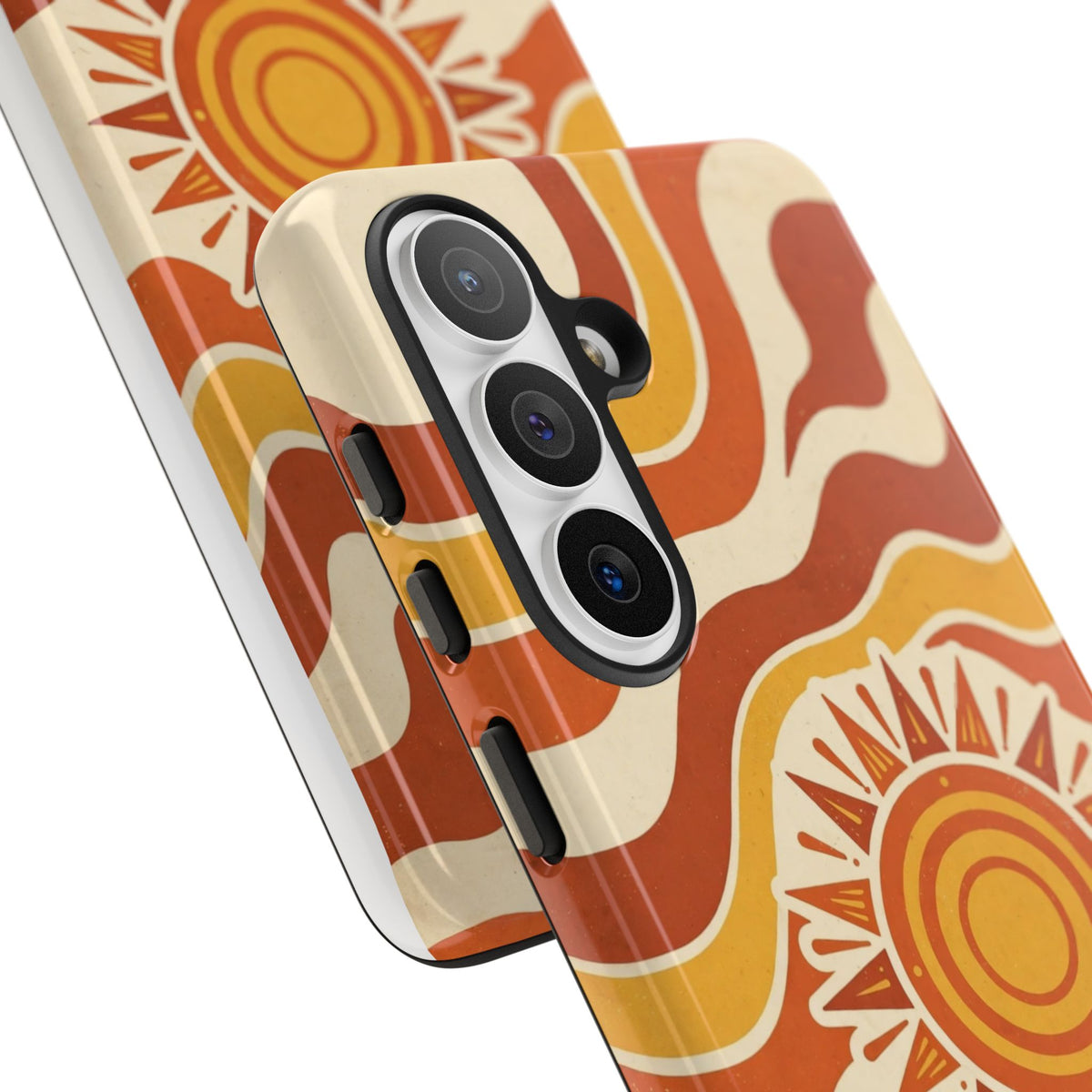 Retro groovy sunset phone case