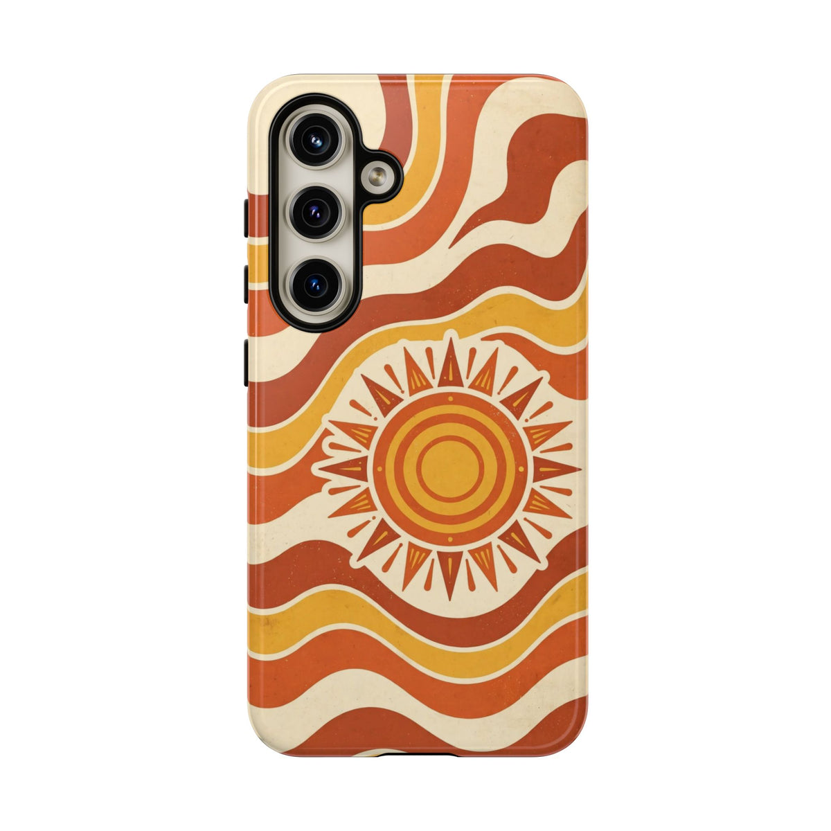 Retro groovy sunset phone case
