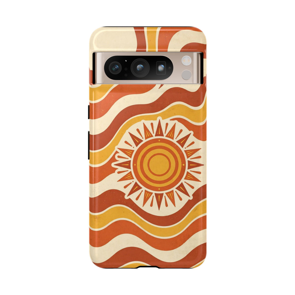 Retro groovy sunset phone case