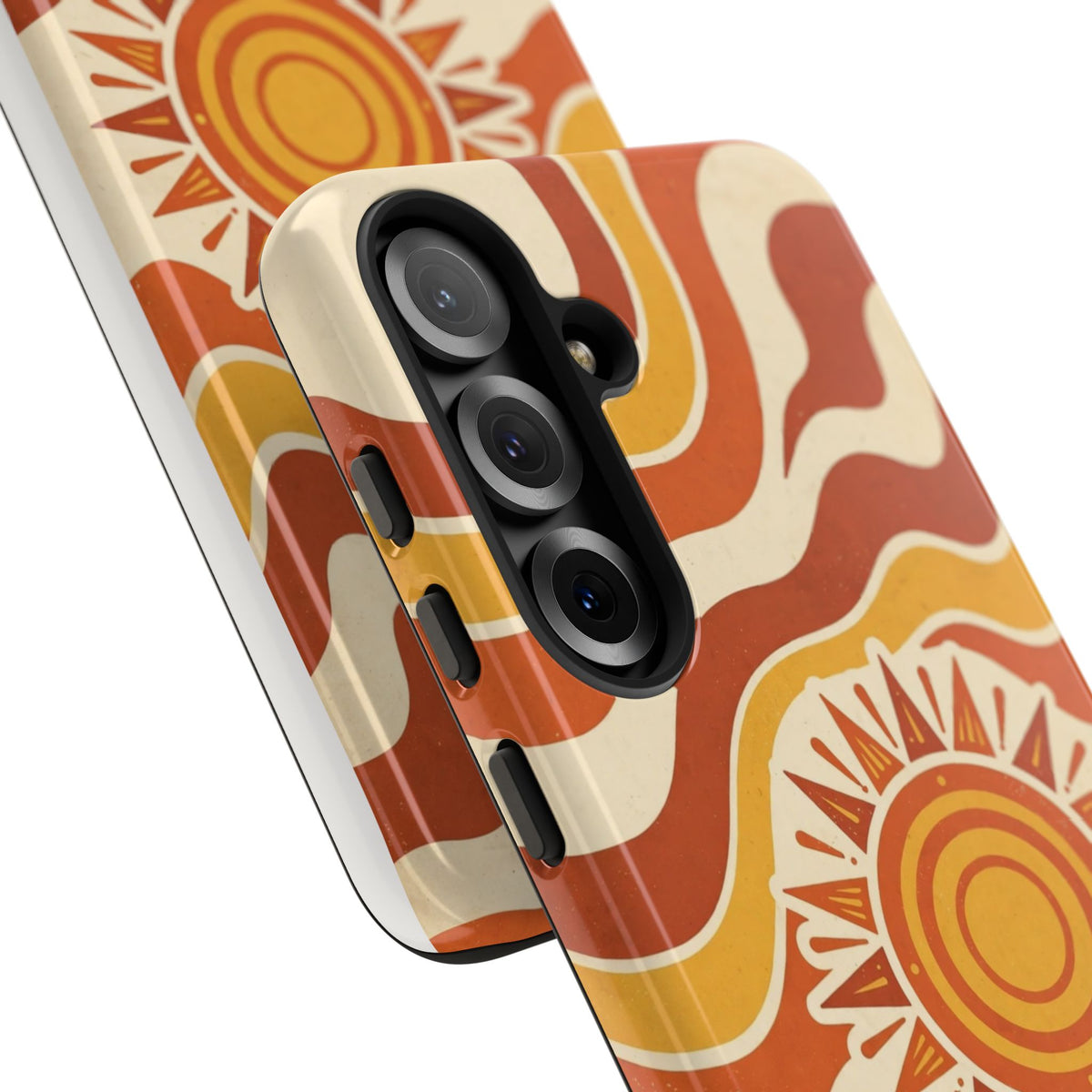 Retro groovy sunset phone case