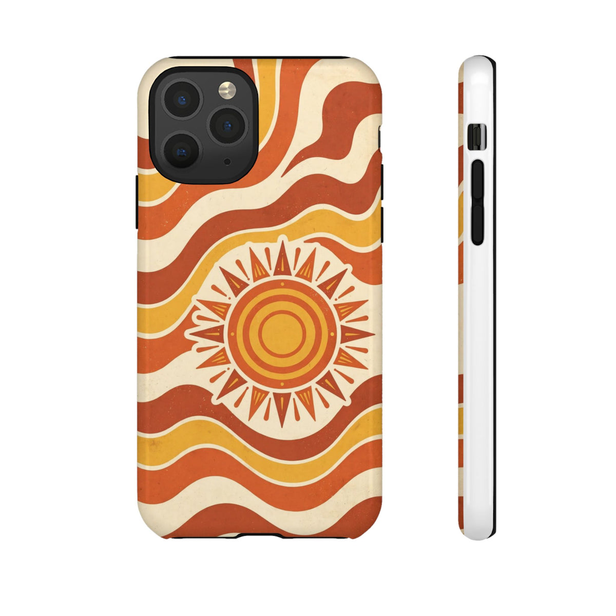 Retro groovy sunset phone case
