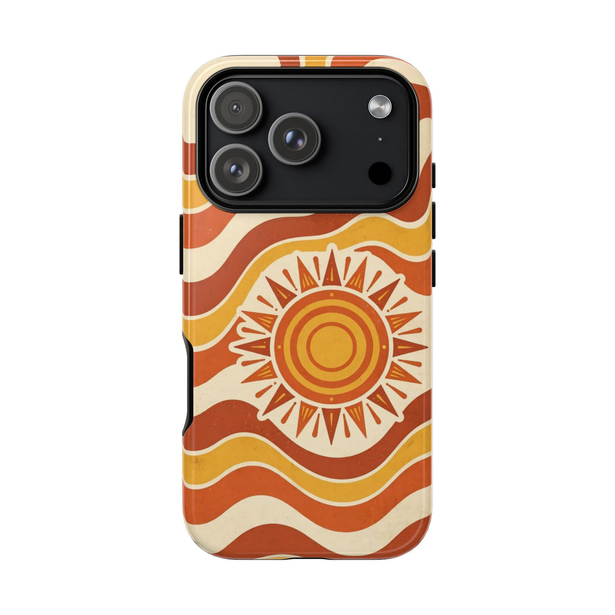 Retro groovy sunset phone case