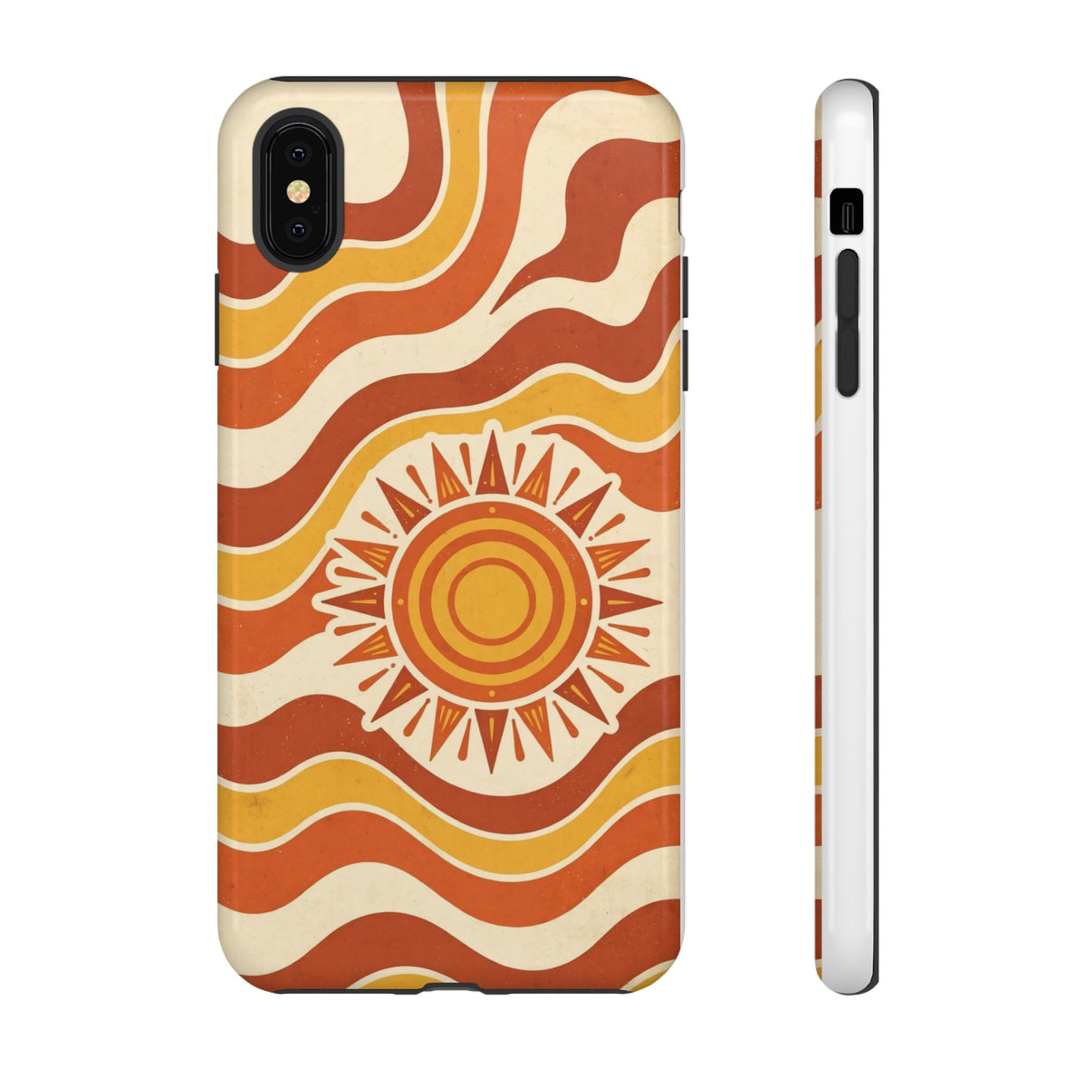 Retro groovy sunset phone case