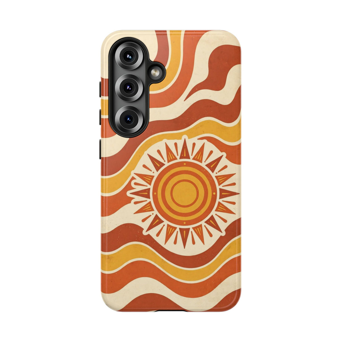 Retro groovy sunset phone case