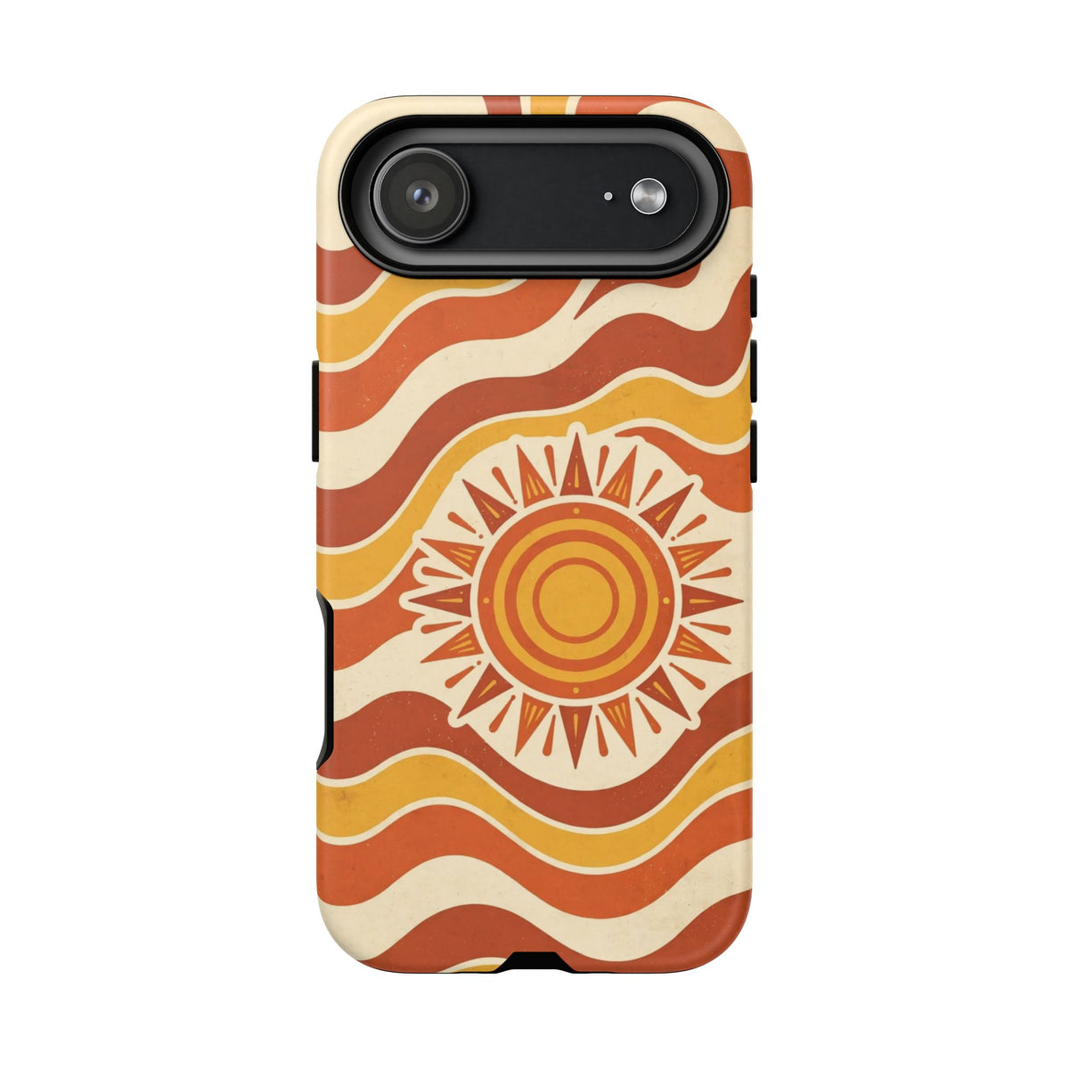 Retro groovy sunset phone case