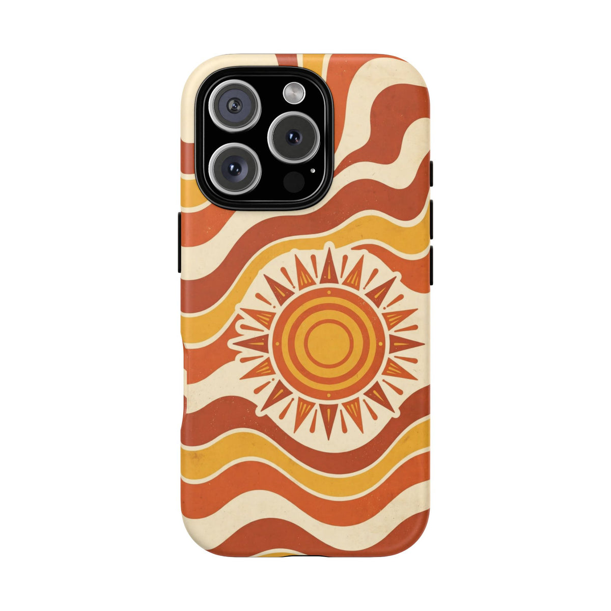 Retro groovy sunset phone case