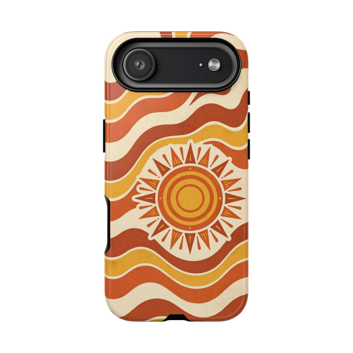 Retro groovy sunset phone case
