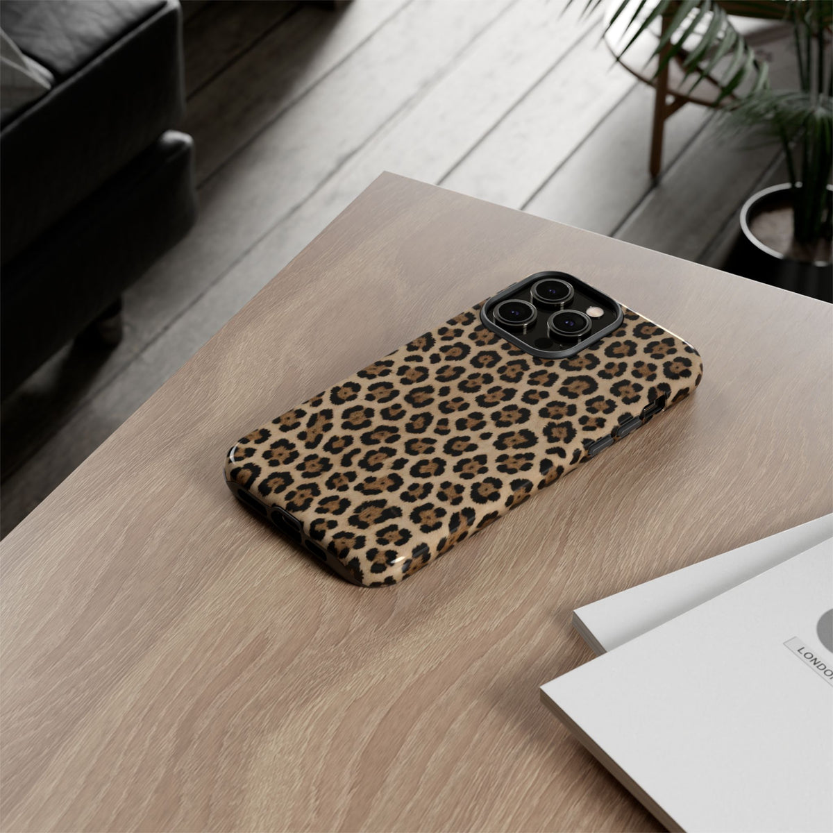 Leopard print phone case