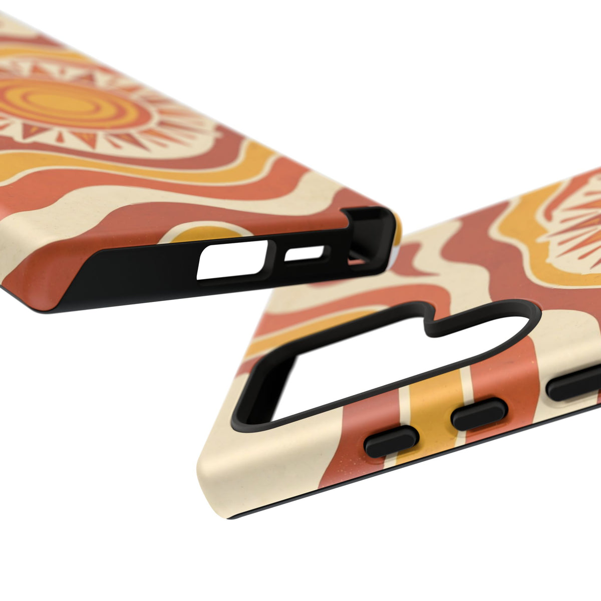 Retro groovy sunset phone case