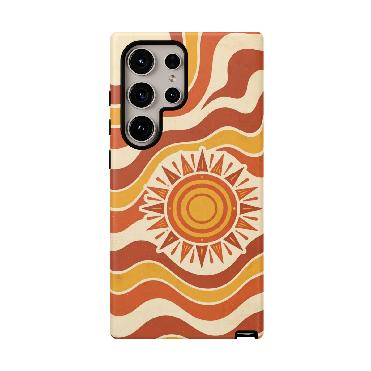 Retro groovy sunset phone case