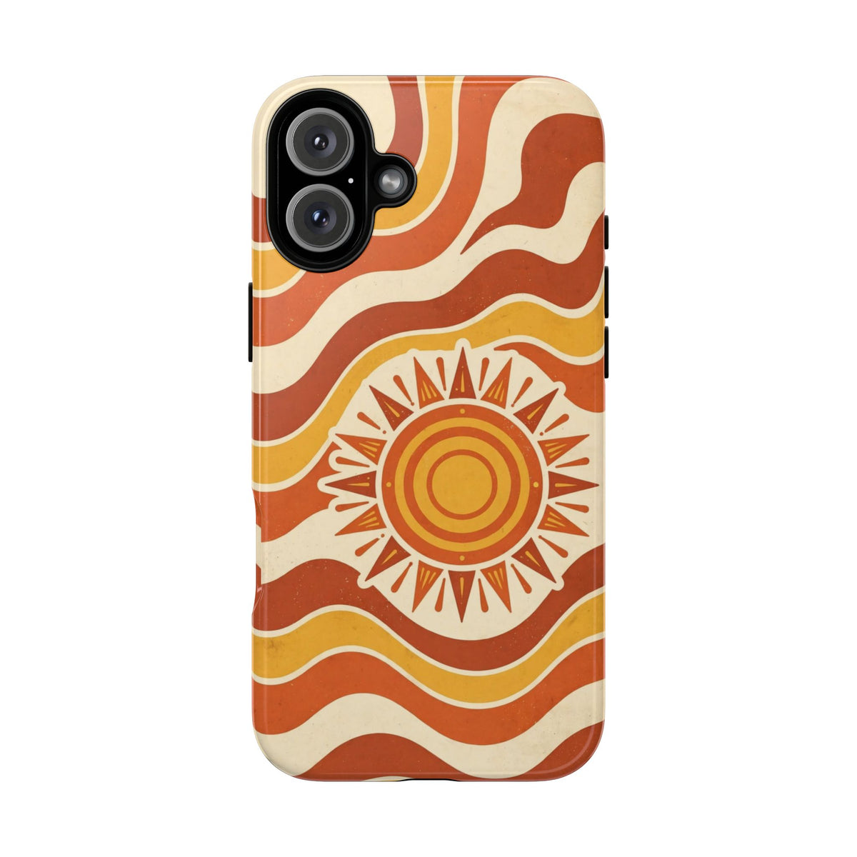 Retro groovy sunset phone case