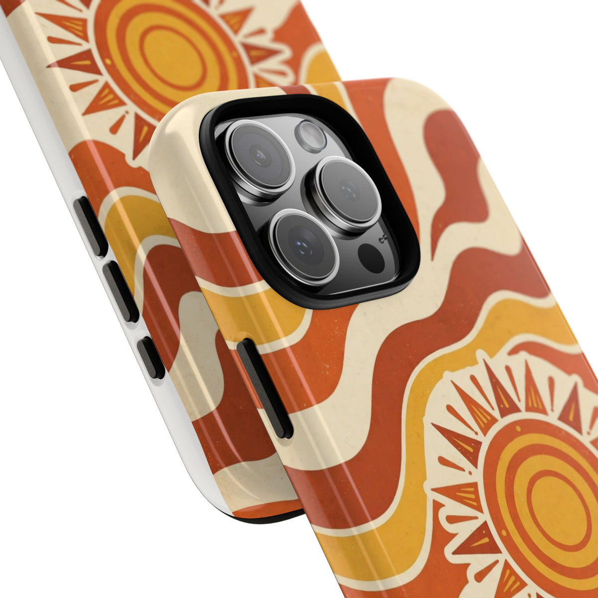 Retro groovy sunset phone case