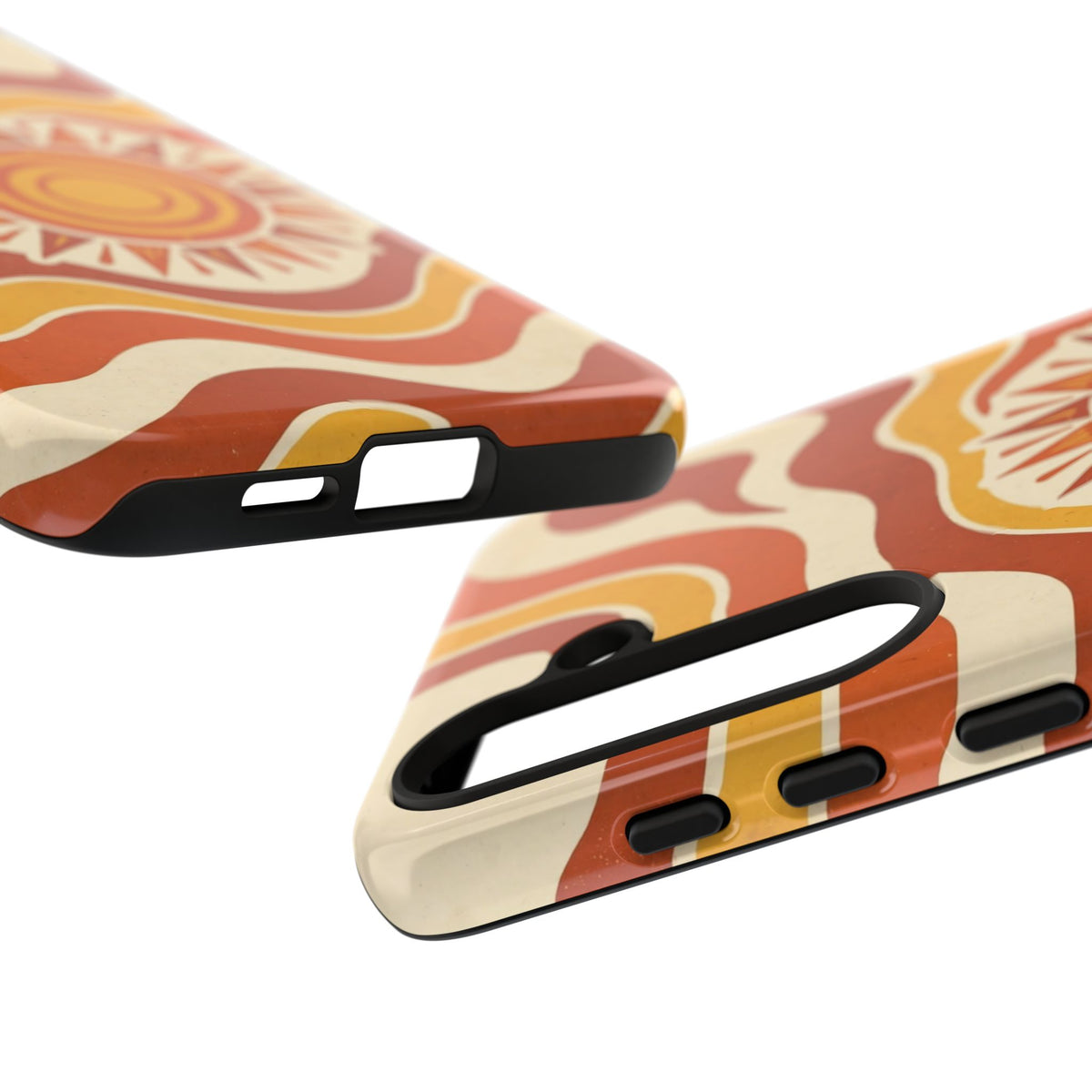 Retro groovy sunset phone case