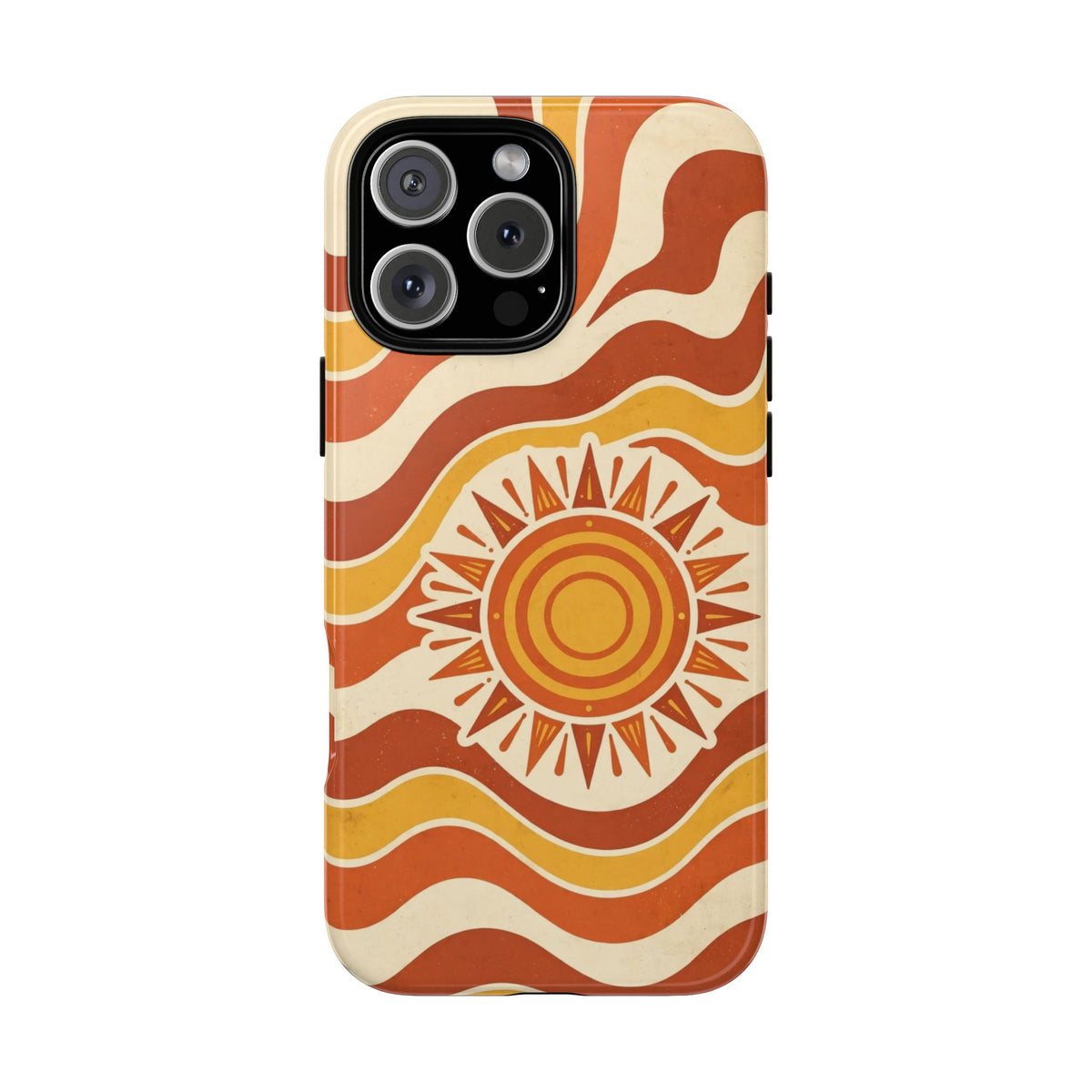 Retro groovy sunset phone case