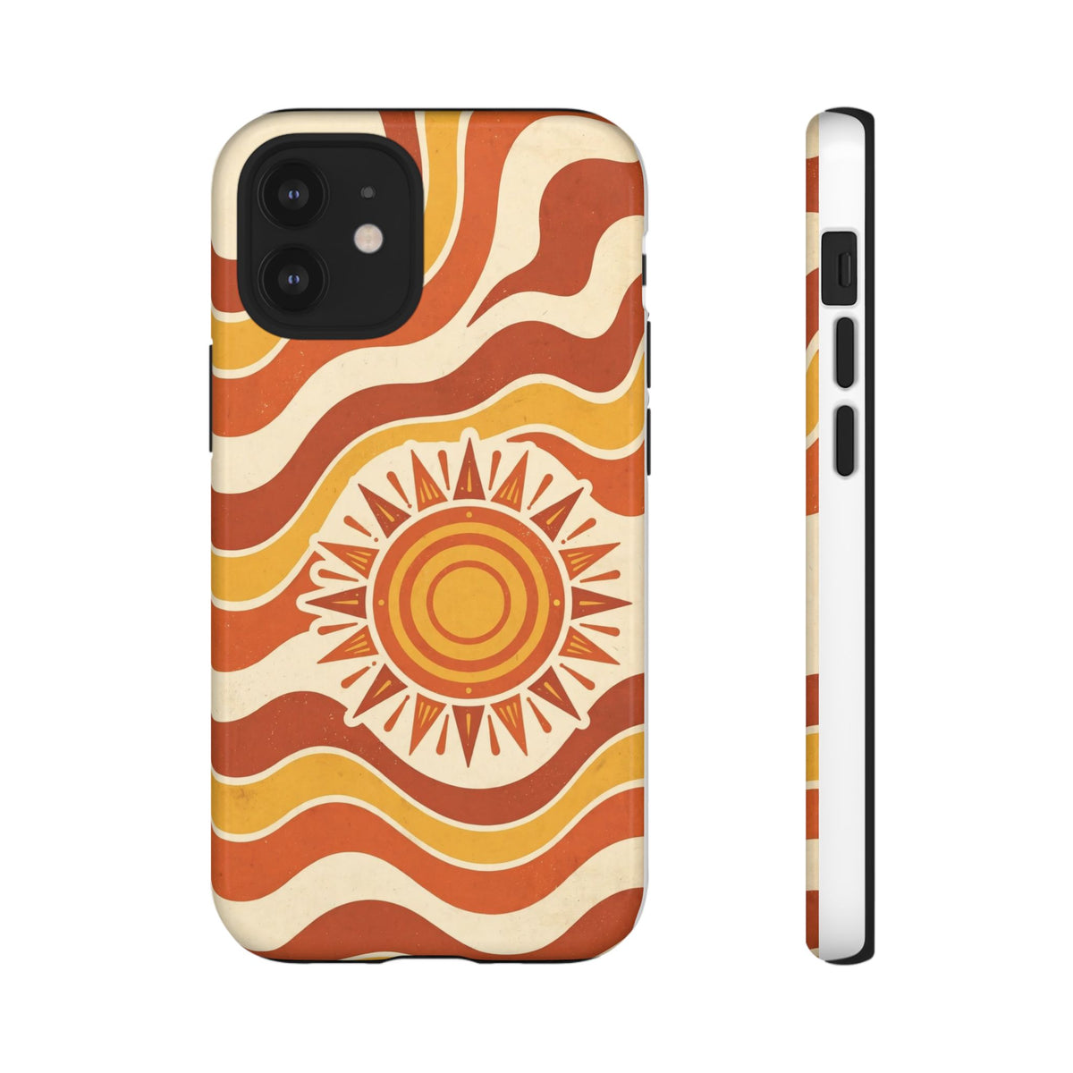 Retro groovy sunset phone case