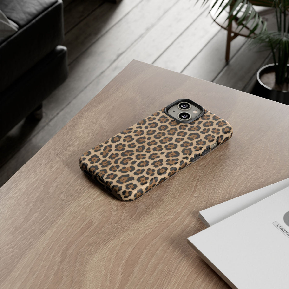 Leopard print phone case