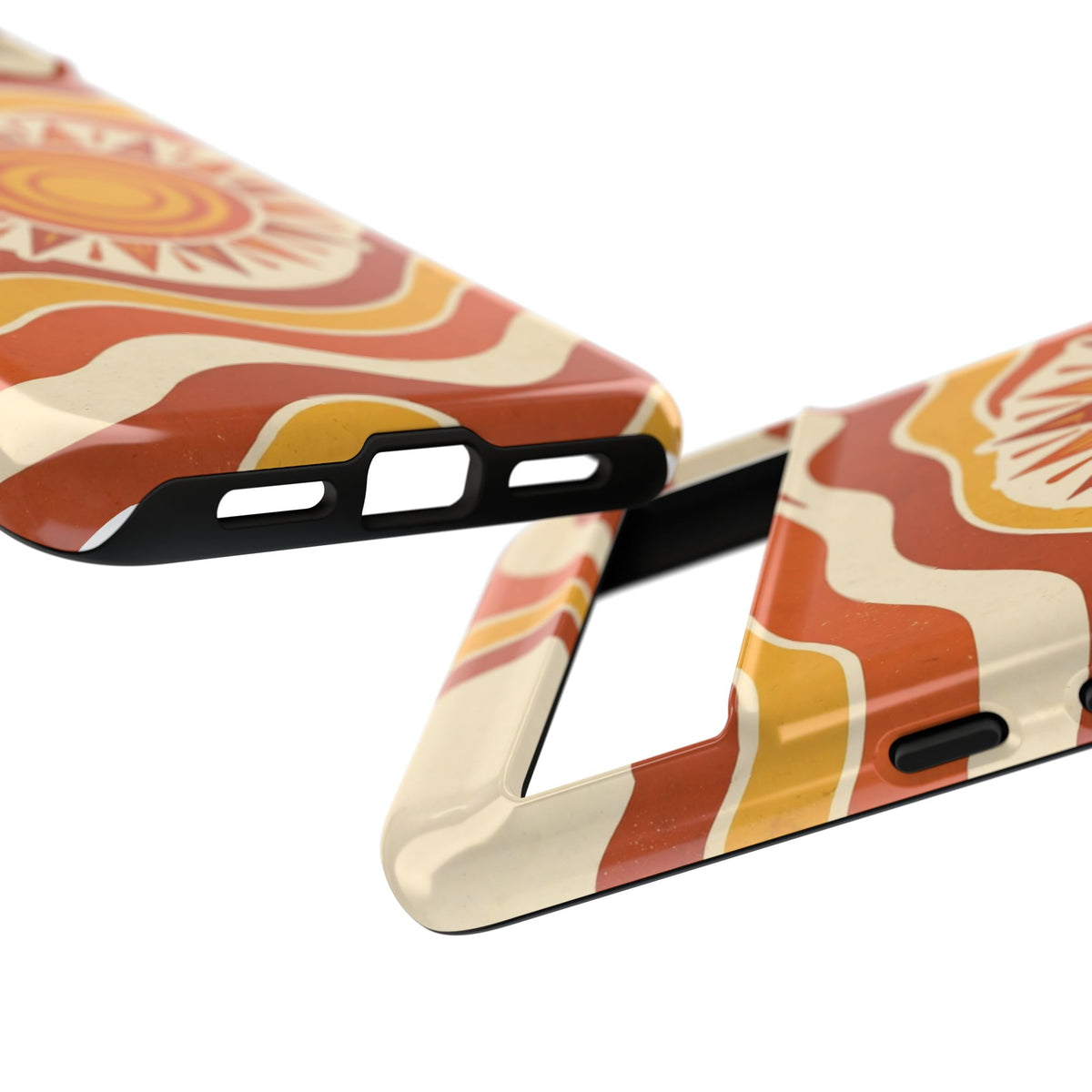 Retro groovy sunset phone case
