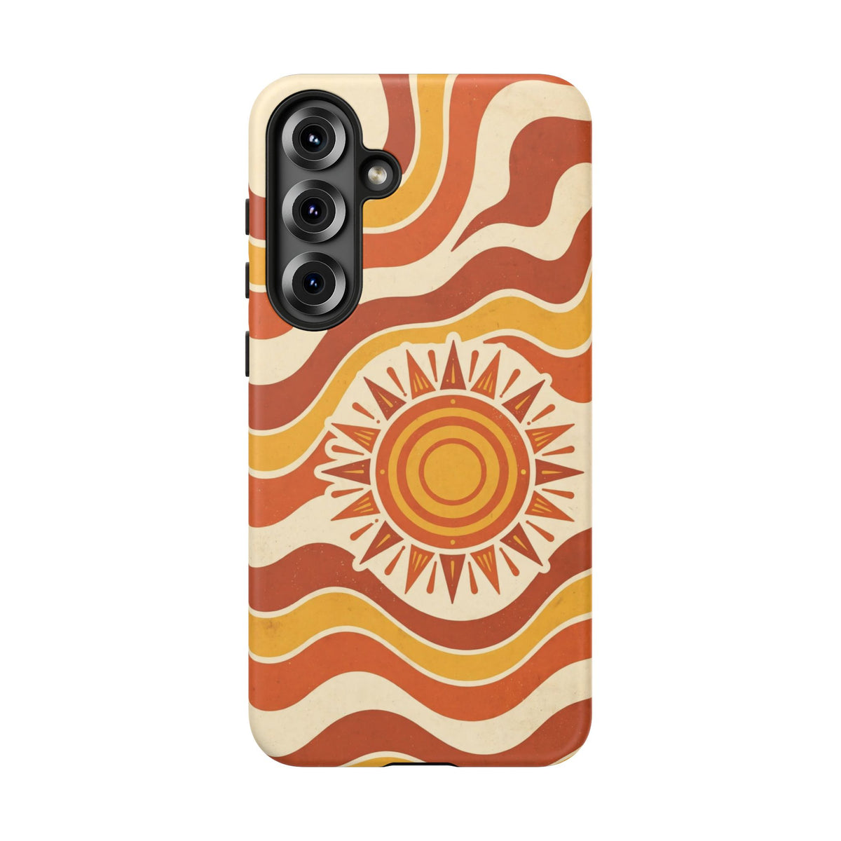 Retro groovy sunset phone case
