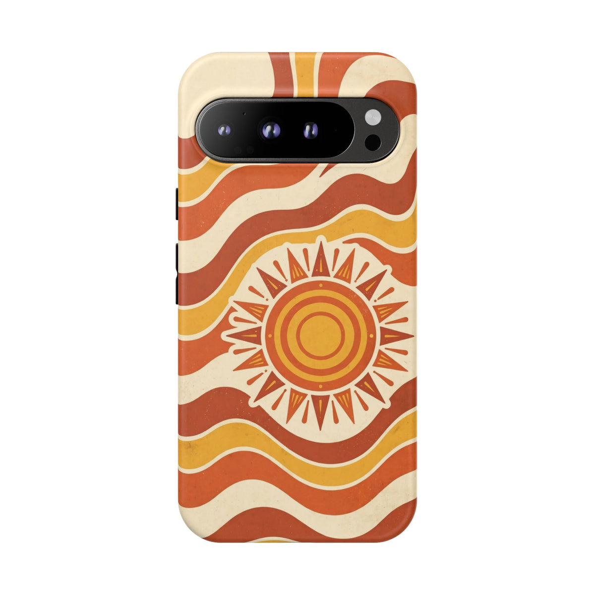 Retro groovy sunset phone case