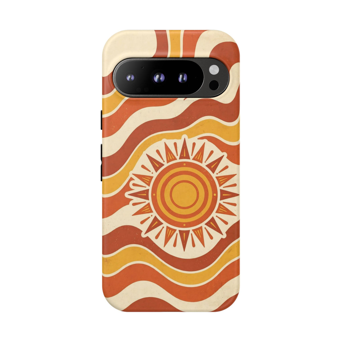 Retro groovy sunset phone case