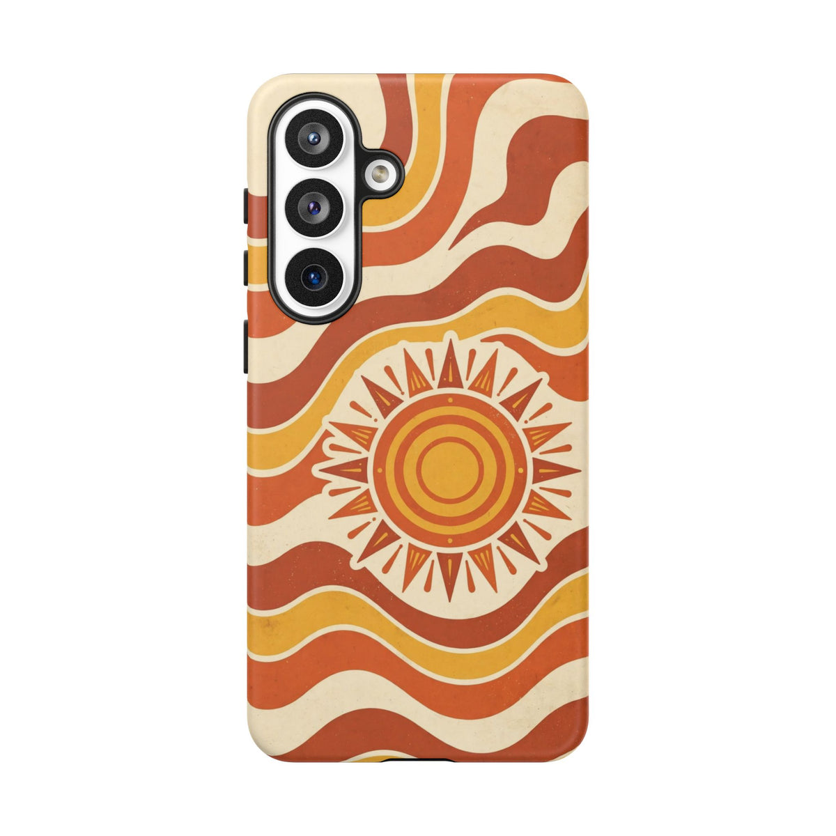 Retro groovy sunset phone case