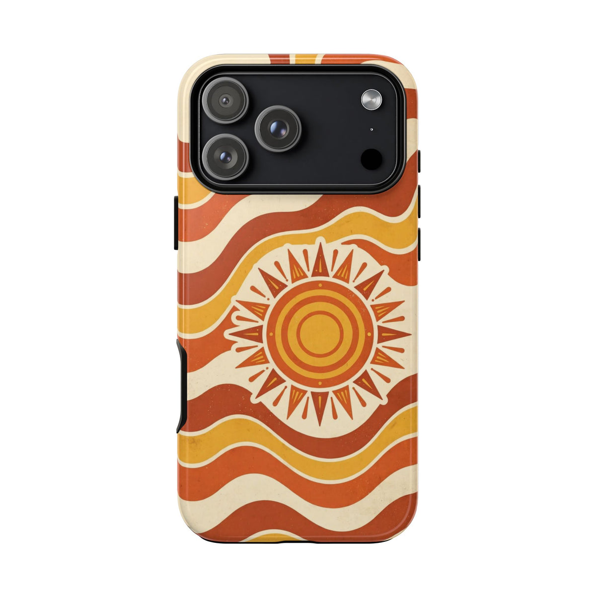 Retro groovy sunset phone case