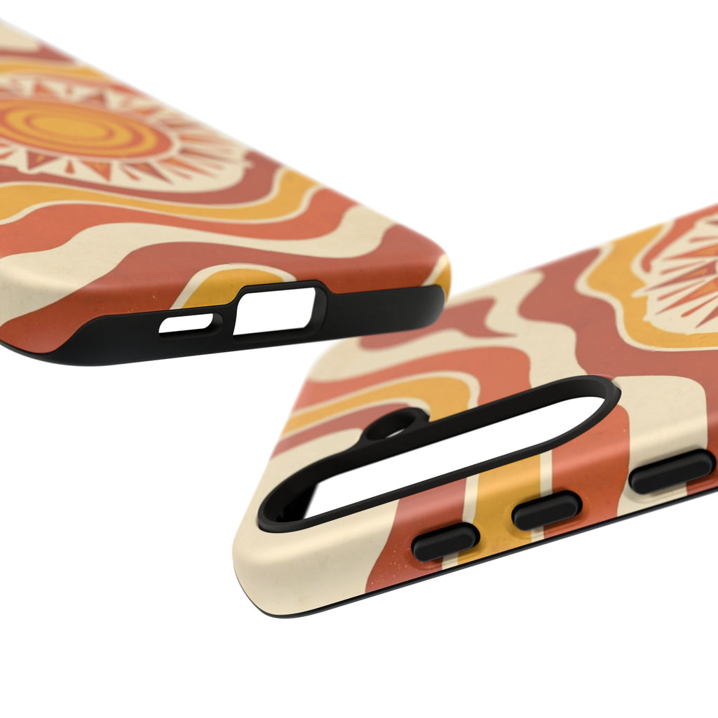 Retro groovy sunset phone case