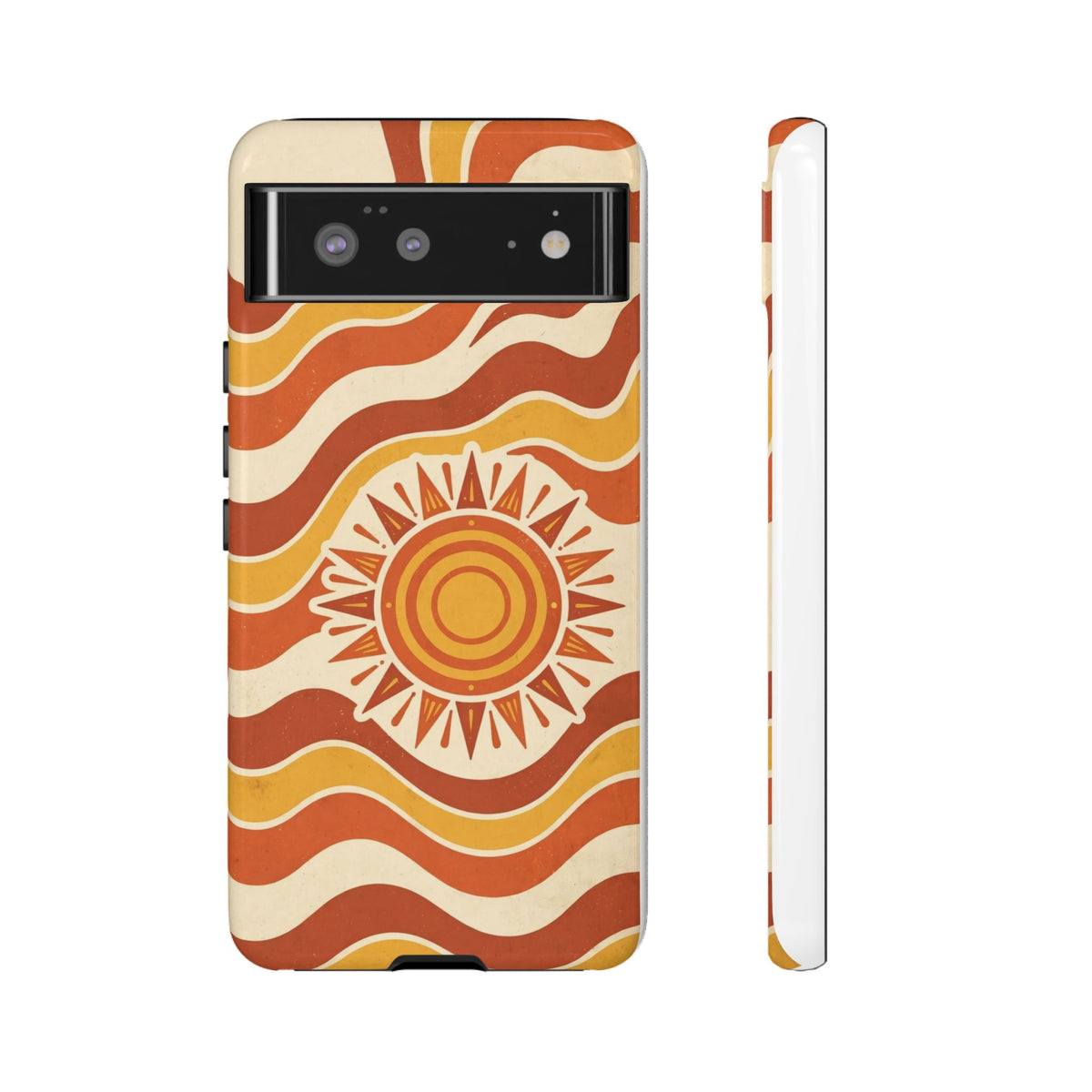 Retro groovy sunset phone case