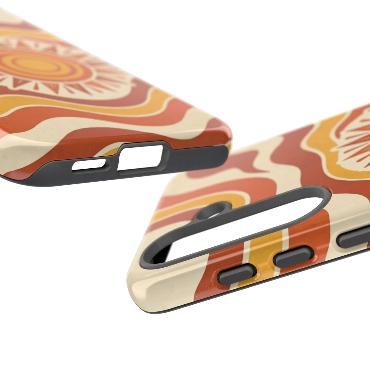 Retro groovy sunset phone case