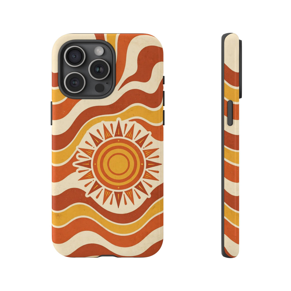 Retro groovy sunset phone case