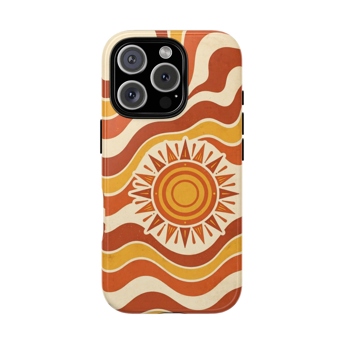 Retro groovy sunset phone case