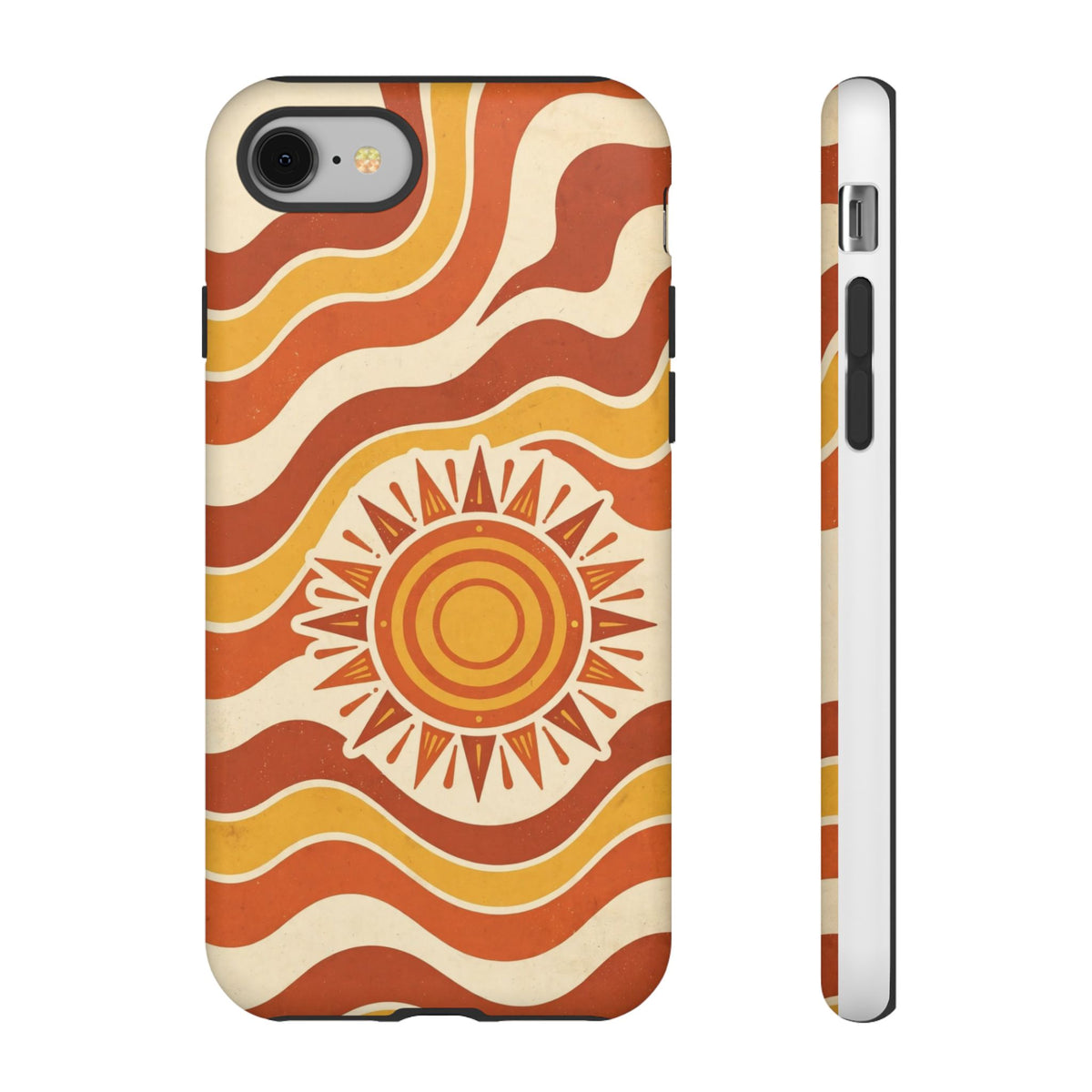 Retro groovy sunset phone case