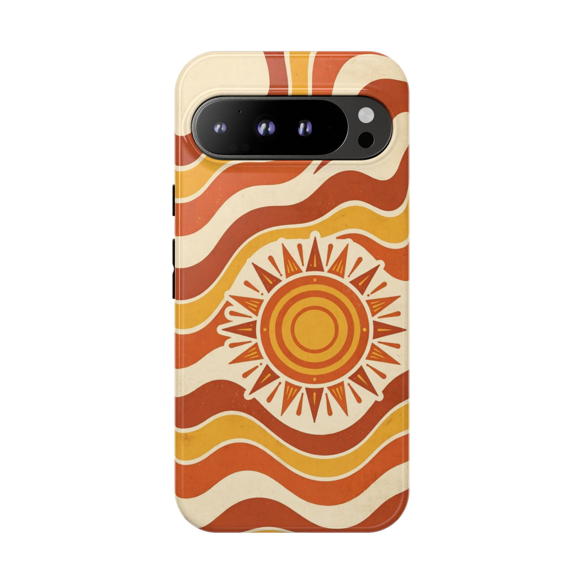 Retro groovy sunset phone case