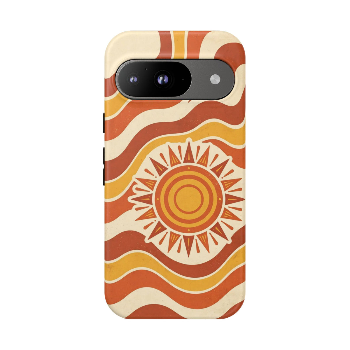 Retro groovy sunset phone case