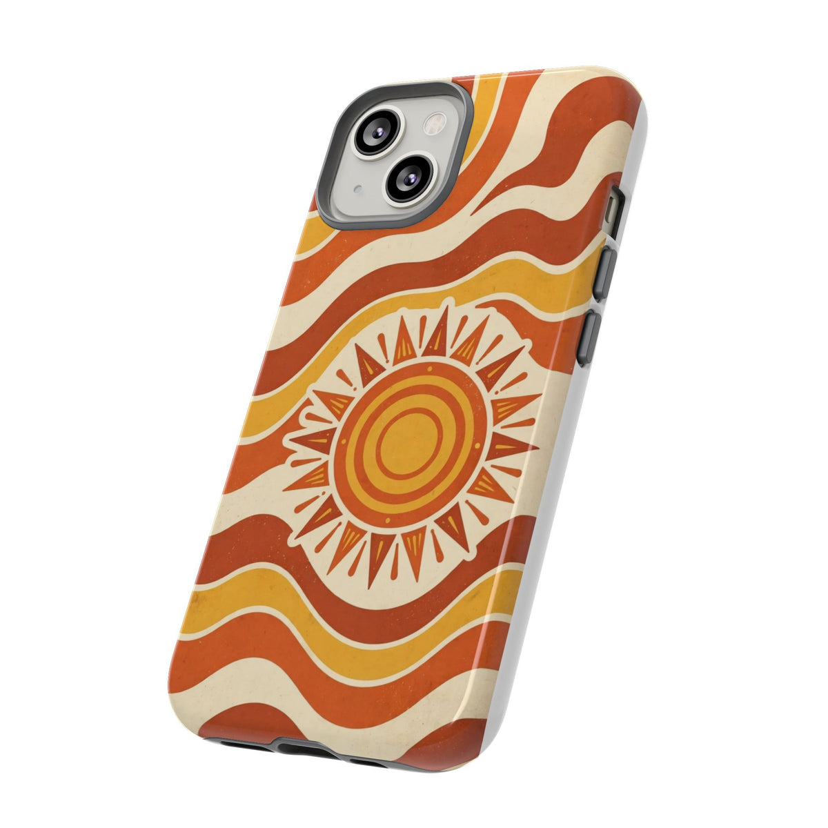 Retro groovy sunset phone case