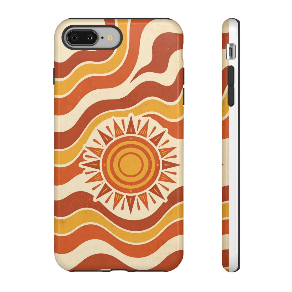 Retro groovy sunset phone case