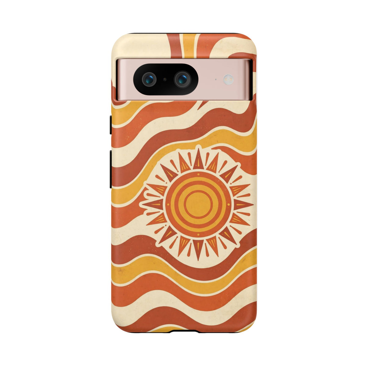 Retro groovy sunset phone case