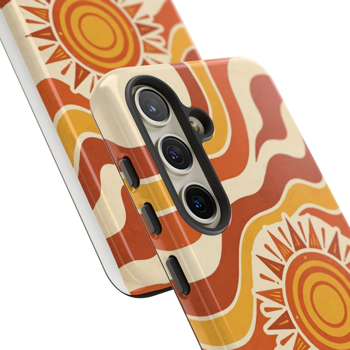 Retro groovy sunset phone case