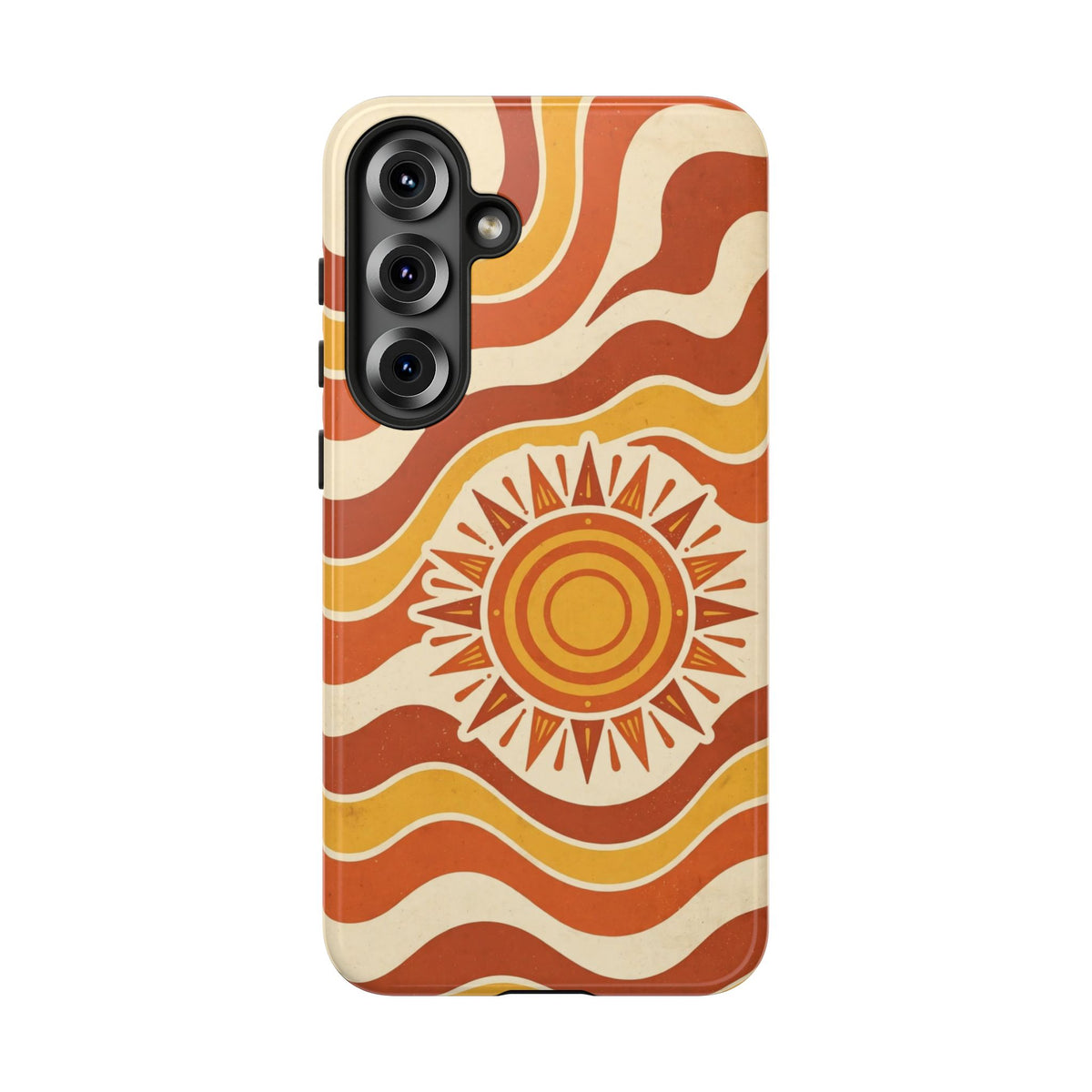 Retro groovy sunset phone case