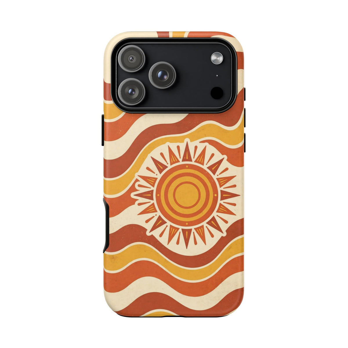 Retro groovy sunset phone case