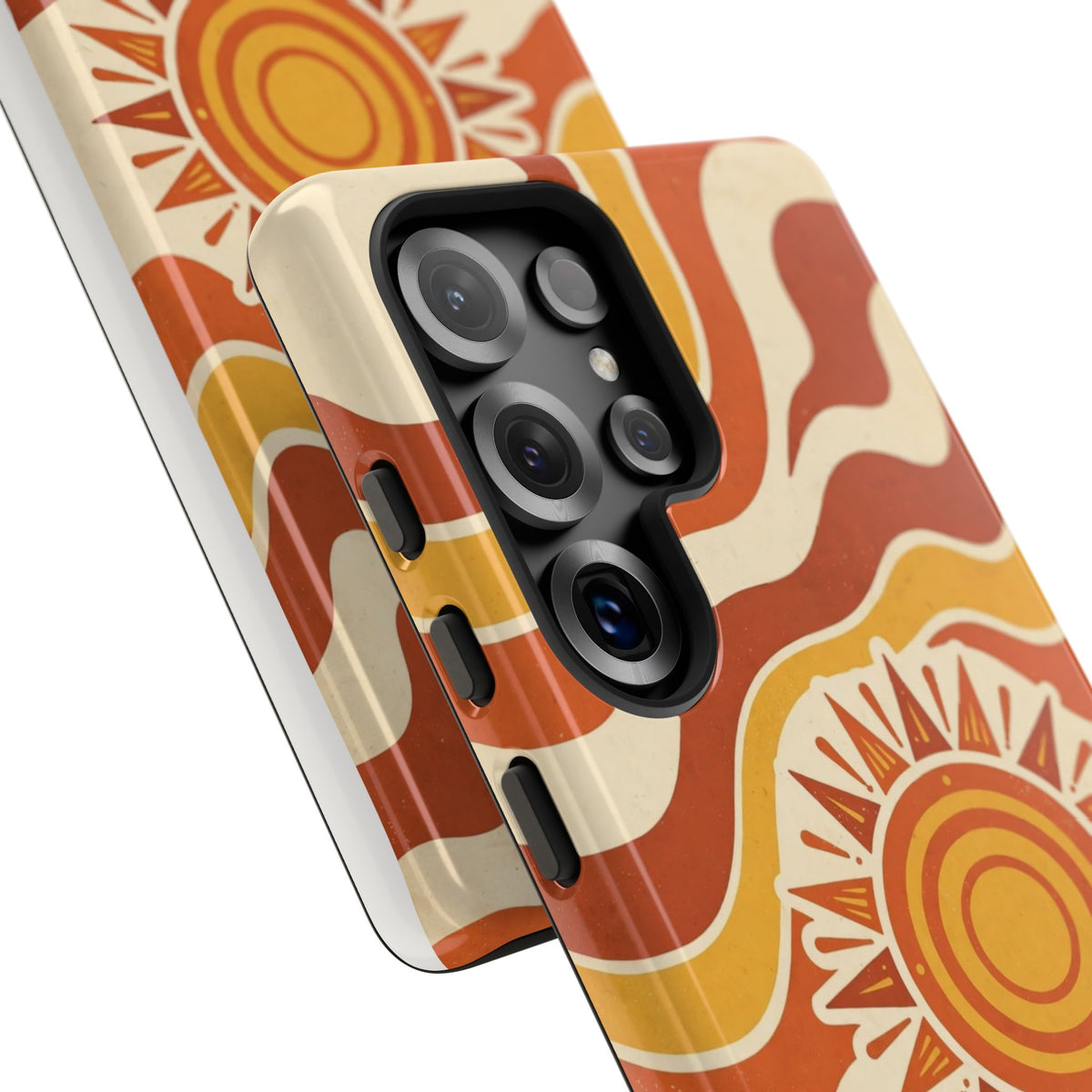 Retro groovy sunset phone case