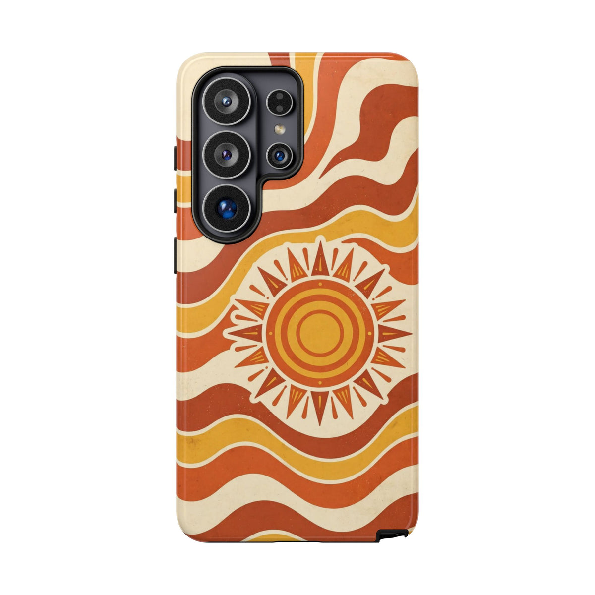 Retro groovy sunset phone case
