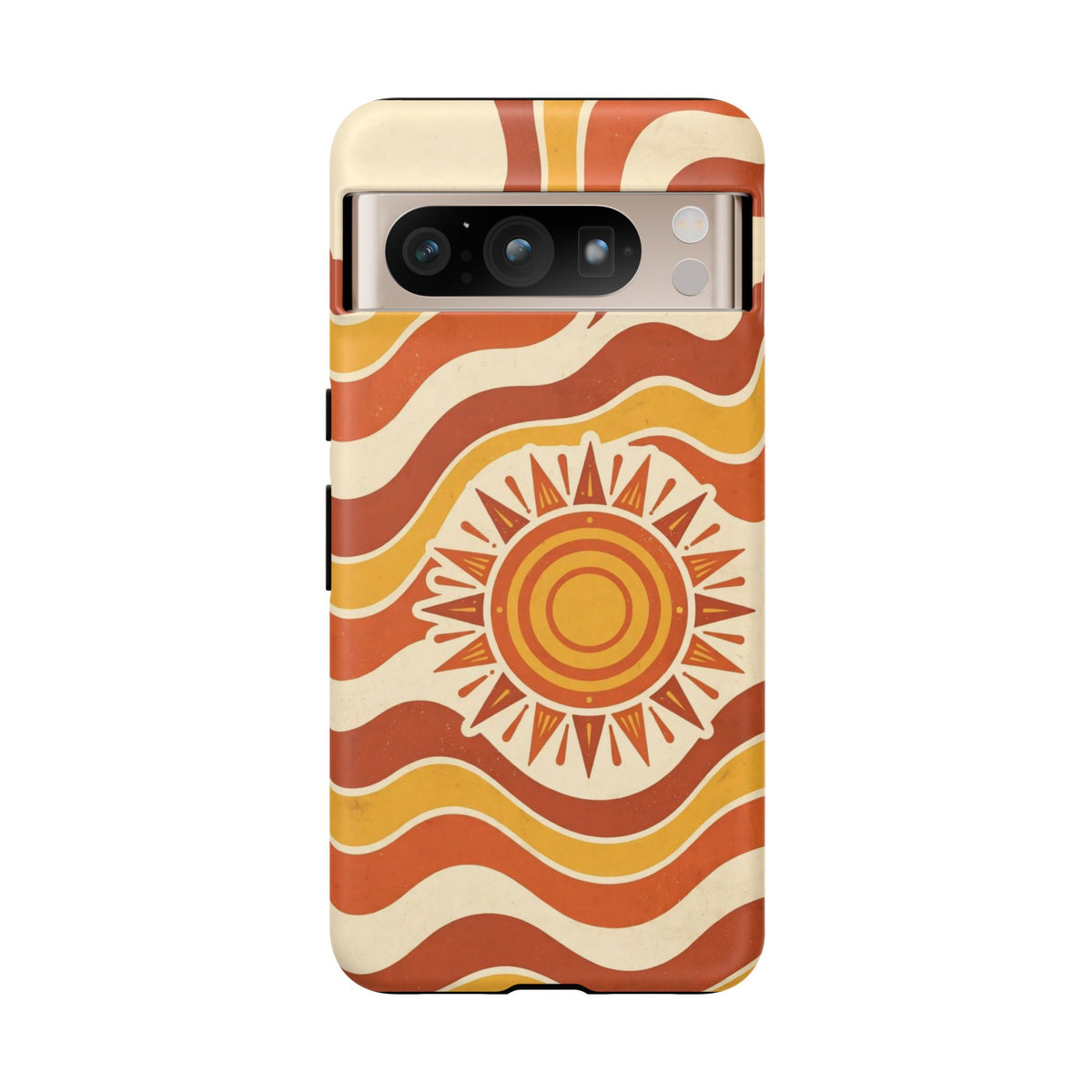 Retro groovy sunset phone case