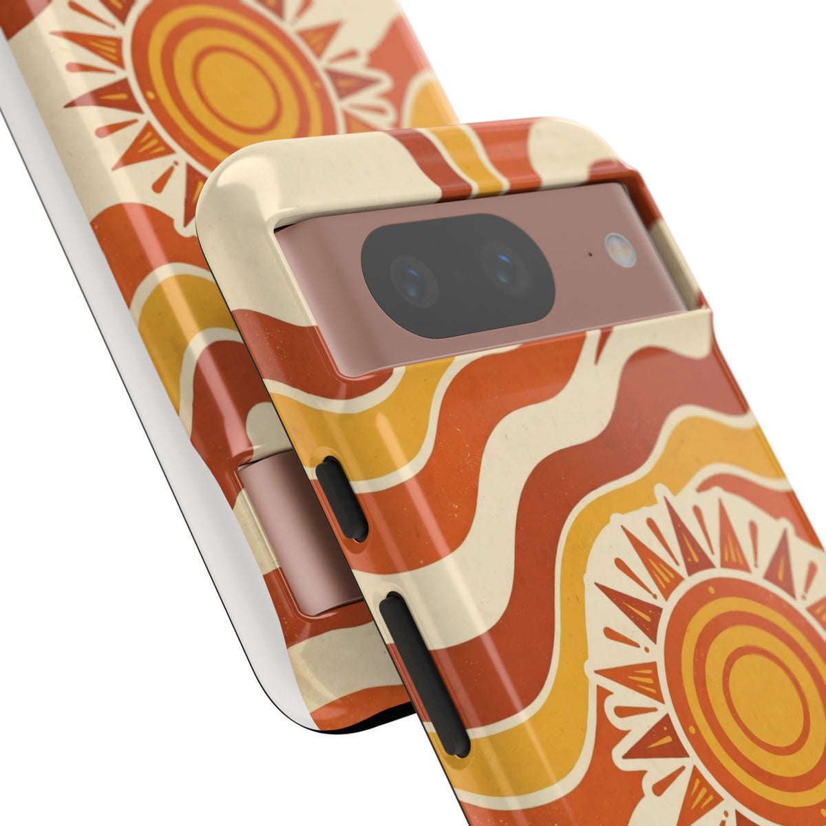 Retro groovy sunset phone case