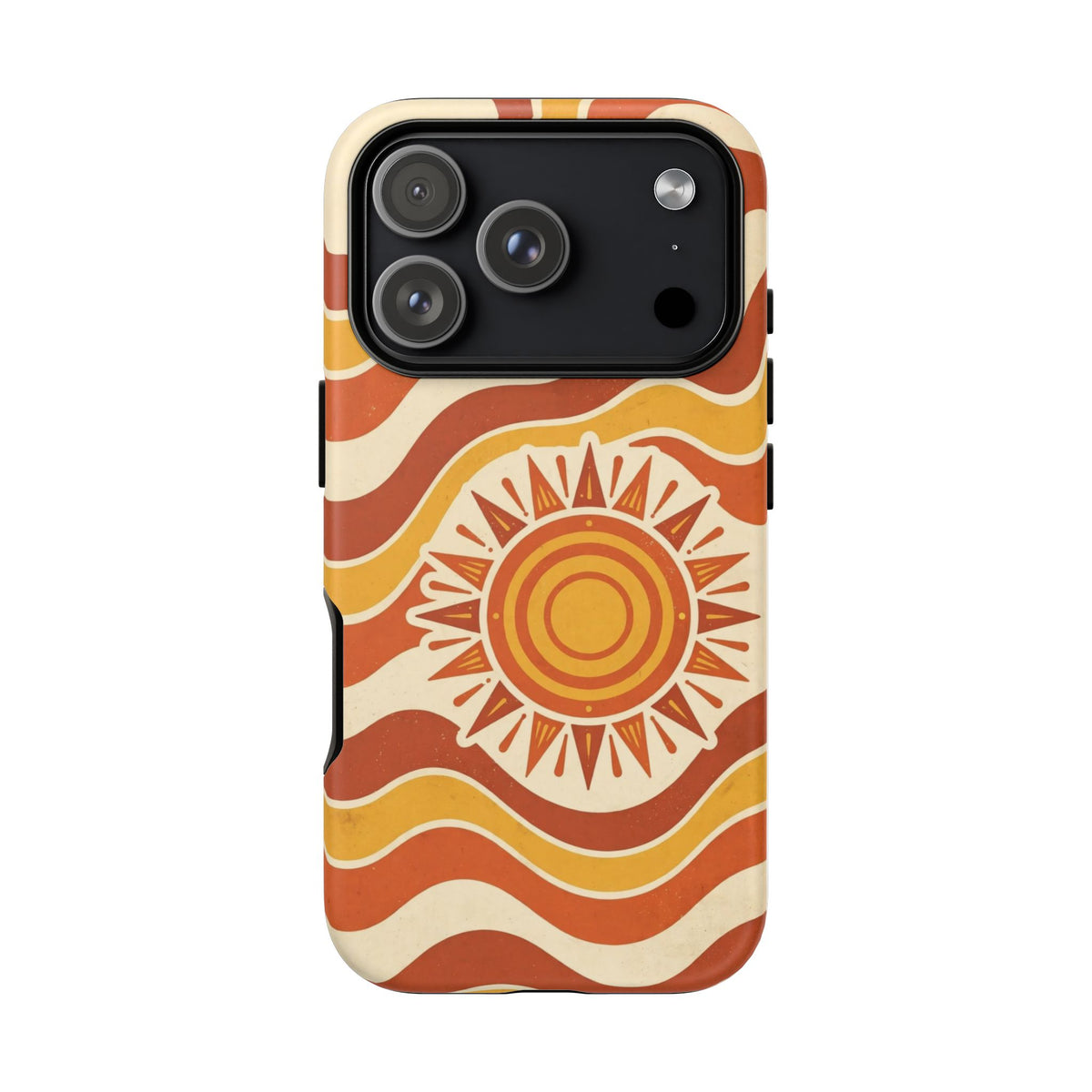Retro groovy sunset phone case