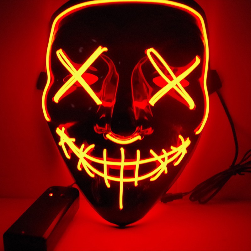 LED Light-Up Halloween Mask