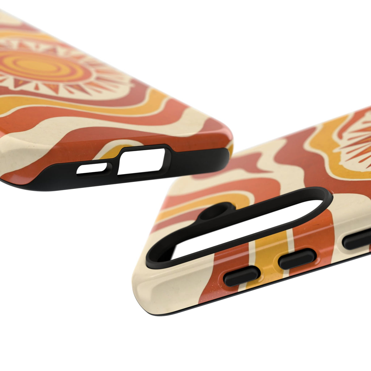 Retro groovy sunset phone case
